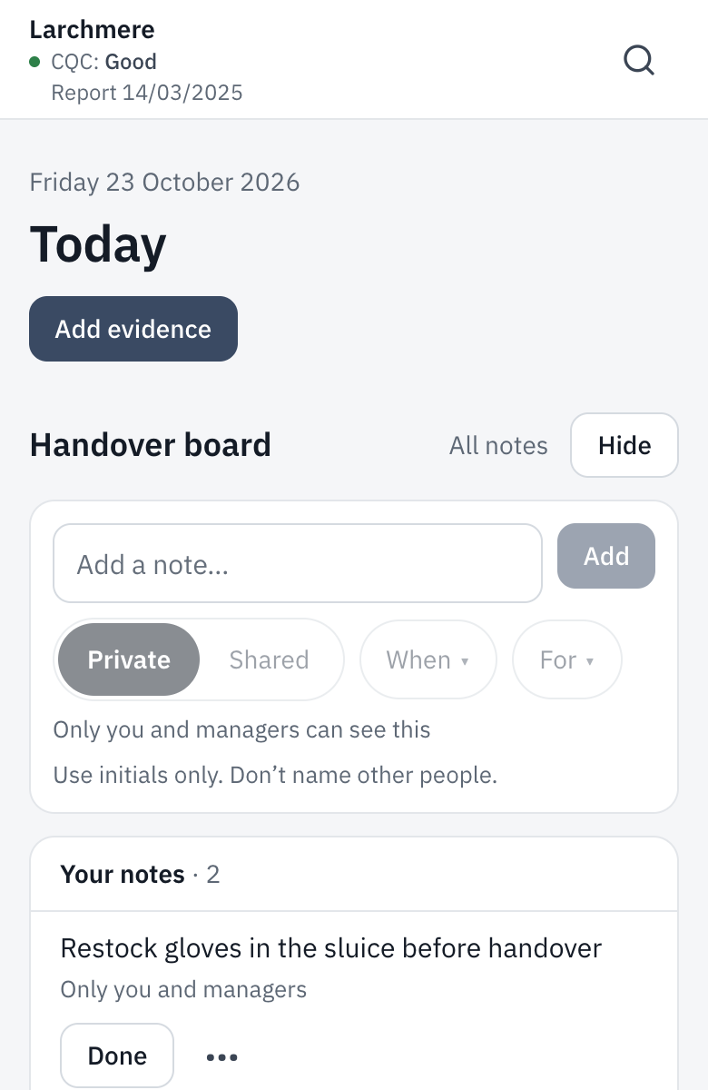 Today on a phone, with the bar along the bottom.